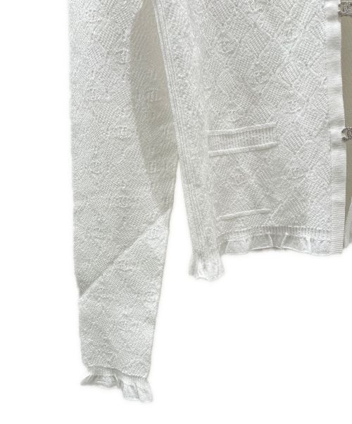 CHANEL（シャネル）CHANEL (シャネル) ココボタンニットカーディガン ホワイト サイズ:36の古着・服飾アイテム