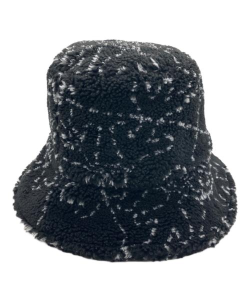 CHANEL（シャネル）CHANEL (シャネル) CC Logo Bucket Hat Black/ココマークプレート付 ボア バケットハット ブラック サイズ:Sの古着・服飾アイテム