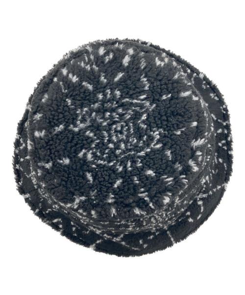 CHANEL（シャネル）CHANEL (シャネル) CC Logo Bucket Hat Black/ココマークプレート付 ボア バケットハット ブラック サイズ:Sの古着・服飾アイテム