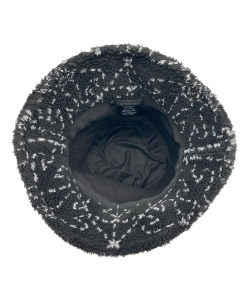 CHANEL（シャネル）CHANEL (シャネル) CC Logo Bucket Hat Black/ココマークプレート付 ボア バケットハット ブラック サイズ:Sの古着・服飾アイテム