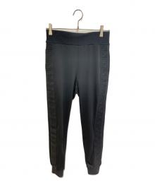 FENDI（フェンディ）の古着「FFロゴ ズッカ柄 サイドロゴ トラックパンツ」｜ブラック