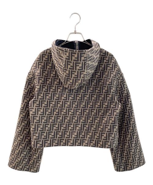 FENDI（フェンディ）FENDI (フェンディ) FFロゴリバーシブルクロップドジャケット ブラック サイズ:38の古着・服飾アイテム