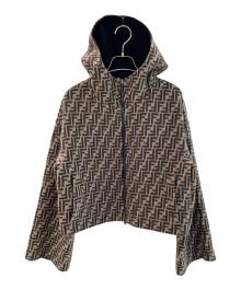 FENDI（フェンディ）の古着「FFロゴリバーシブルクロップドジャケット」｜ブラック