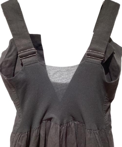 YOHJI YAMAMOTO（ヨウジヤマモト）YOHJI YAMAMOTO (ヨウジヤマモト) C/Li SHEETING BACKSIDE GATHERED SALOPETTE（シーチングギャザーサロペット） ブラック サイズ:2の古着・服飾アイテム