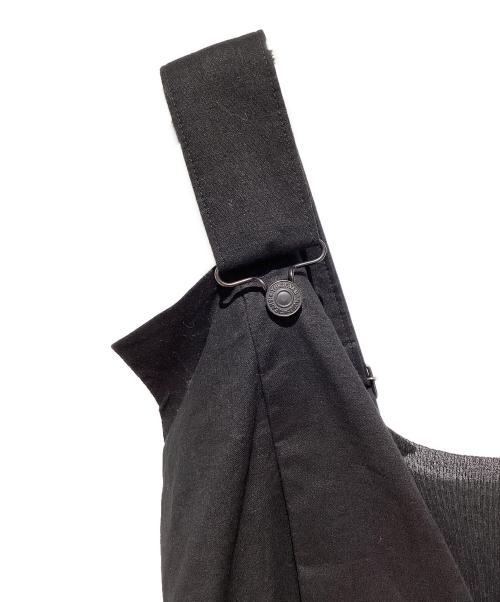 YOHJI YAMAMOTO（ヨウジヤマモト）YOHJI YAMAMOTO (ヨウジヤマモト) C/Li SHEETING BACKSIDE GATHERED SALOPETTE（シーチングギャザーサロペット） ブラック サイズ:2の古着・服飾アイテム