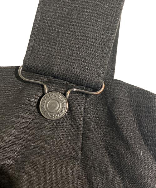 YOHJI YAMAMOTO（ヨウジヤマモト）YOHJI YAMAMOTO (ヨウジヤマモト) C/Li SHEETING BACKSIDE GATHERED SALOPETTE（シーチングギャザーサロペット） ブラック サイズ:2の古着・服飾アイテム