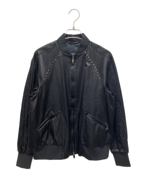 VALENTINO（ヴァレンティノ）VALENTINO (ヴァレンティノ) ロックスタッズジャケット ブラック サイズ:38の古着・服飾アイテム