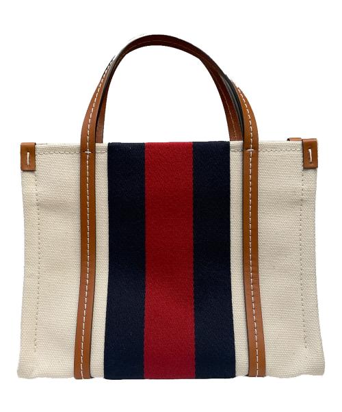 GUCCI（グッチ）GUCCI (グッチ) センターロッキングG ミニトートバッグ ナチュラル×ブラウン サイズ:ミニの古着・服飾アイテム