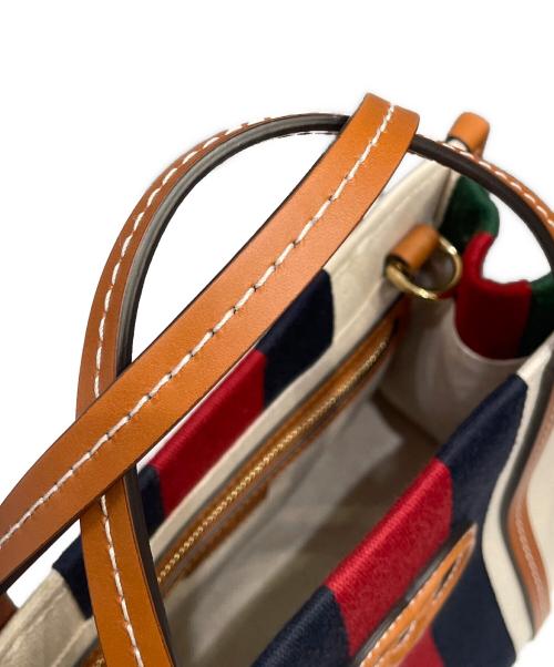 GUCCI（グッチ）GUCCI (グッチ) センターロッキングG ミニトートバッグ ナチュラル×ブラウン サイズ:ミニの古着・服飾アイテム