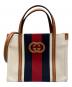 GUCCI（グッチ）の古着「センターロッキングG ミニトートバッグ」｜ナチュラル×ブラウン