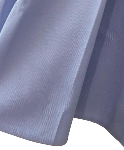 patou（パトゥ）patou (パトゥ) ベルト付きウール プリーツショートパンツ スカイブルー サイズ:34の古着・服飾アイテム