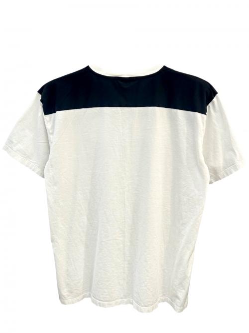 CELINE（セリーヌ）CELINE (セリーヌ) バイカラーロゴプリントTシャツ ホワイト サイズ:Sの古着・服飾アイテム
