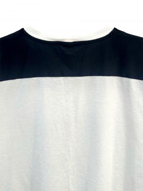 CELINE（セリーヌ）CELINE (セリーヌ) バイカラーロゴプリントTシャツ ホワイト サイズ:Sの古着・服飾アイテム