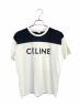 CELINE（セリーヌ）の古着「バイカラーロゴプリントTシャツ」｜ホワイト