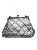 CHANELシャネル）の古着「マトラッセ がま口チェーンショルダーバッグ」｜シルバー