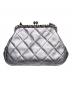 CHANEL (シャネル) マトラッセ がま口チェーンショルダーバッグ シルバー：120000円