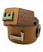 LOEWEロエベ）の古着「立体ロゴレザーストラップ」｜ブラウン×マルチカラー