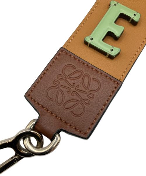 LOEWE（ロエベ）LOEWE (ロエベ) 立体ロゴレザーストラップ ブラウン×マルチカラー サイズ:-の古着・服飾アイテム