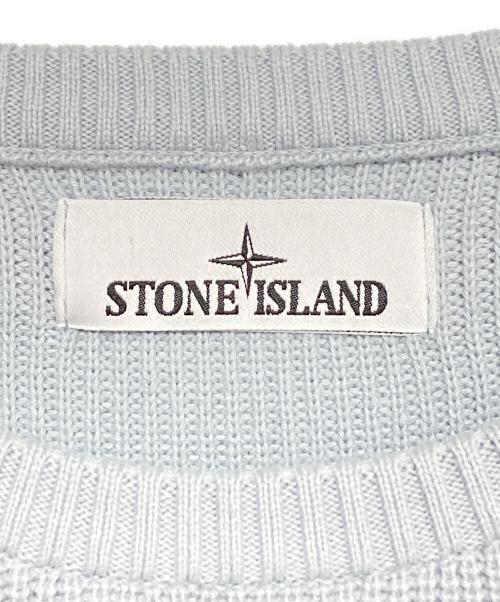 STONE ISLAND（ストーンアイランド）STONE ISLAND (ストーンアイランド) クルーネックニット スカイブルー サイズ:Lの古着・服飾アイテム