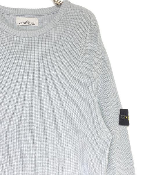 STONE ISLAND（ストーンアイランド）STONE ISLAND (ストーンアイランド) クルーネックニット スカイブルー サイズ:Lの古着・服飾アイテム