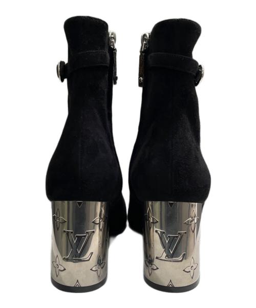 LOUIS VUITTON（ルイ ヴィトン）LOUIS VUITTON (ルイ ヴィトン) グレースライン スエード アンクルブーツ ブラック サイズ:36の古着・服飾アイテム