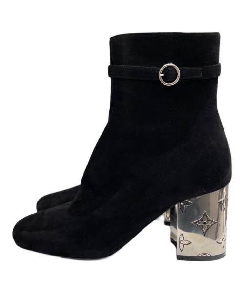 LOUIS VUITTON（ルイ ヴィトン）LOUIS VUITTON (ルイ ヴィトン) グレースライン スエード アンクルブーツ ブラック サイズ:36の古着・服飾アイテム