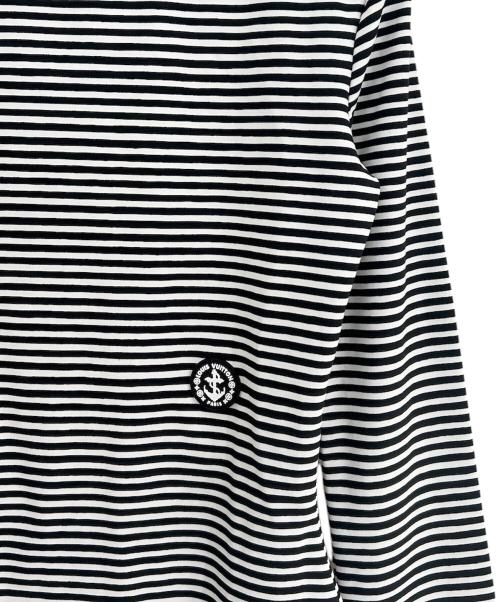 LOUIS VUITTON（ルイ ヴィトン）LOUIS VUITTON (ルイ ヴィトン) オープンバッグストライプドレス ホワイト×ブラック サイズ:XSの古着・服飾アイテム