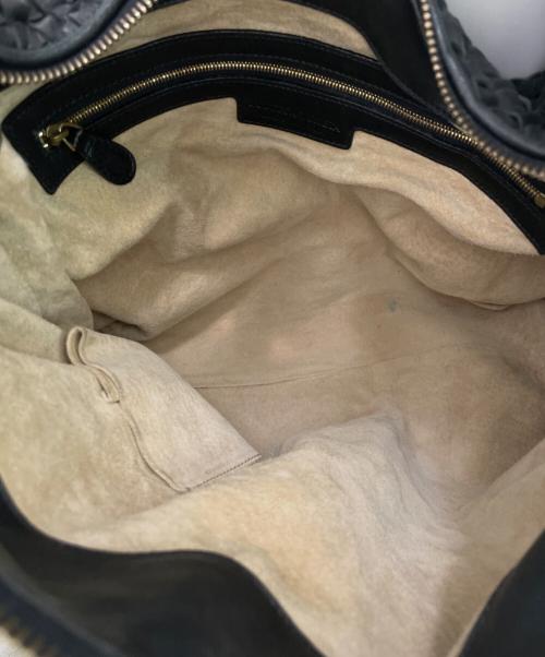 BOTTEGA VENETA（ボッテガベネタ）BOTTEGA VENETA (ボッテガベネタ) イントレチャートワンショルダーバッグ ブラックの古着・服飾アイテム