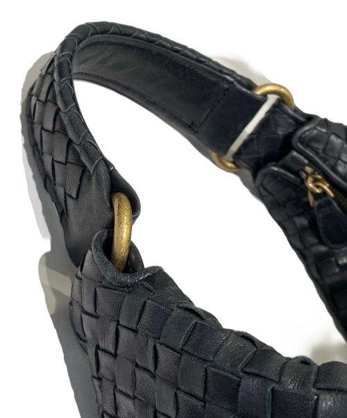 BOTTEGA VENETA（ボッテガベネタ）BOTTEGA VENETA (ボッテガベネタ) イントレチャートワンショルダーバッグ ブラックの古着・服飾アイテム