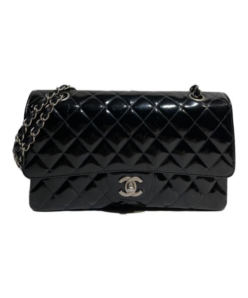CHANEL（シャネル）CHANEL (シャネル) マトラッセ25 エナメル ショルダーバッグ ブラックの古着・服飾アイテム