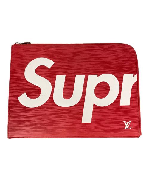 LOUIS VUITTON（ルイ ヴィトン）LOUIS VUITTON (ルイ ヴィトン) SUPREME (シュプリーム) クラッチバッグ レッド サイズ:-の古着・服飾アイテム