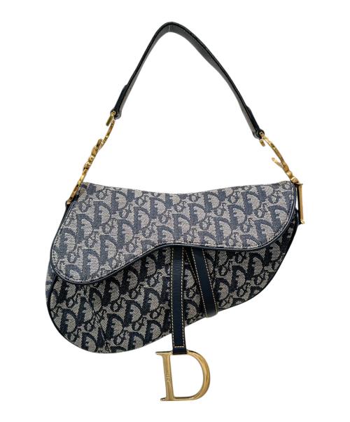 Christian Dior（クリスチャン ディオール）Christian Dior (クリスチャン ディオール) トロッターサドルバッグ ネイビーの古着・服飾アイテム