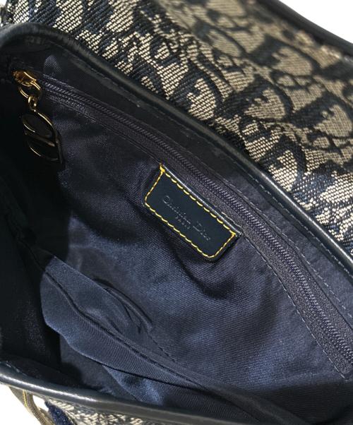 Christian Dior（クリスチャン ディオール）Christian Dior (クリスチャン ディオール) トロッターサドルバッグ ネイビーの古着・服飾アイテム