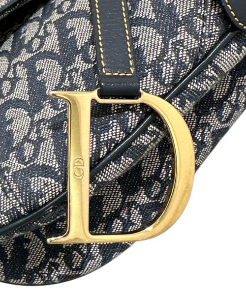 Christian Dior（クリスチャン ディオール）Christian Dior (クリスチャン ディオール) トロッターサドルバッグ ネイビーの古着・服飾アイテム