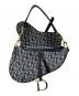 中古・古着 Christian Dior (クリスチャン ディオール) トロッターサドルバッグ ネイビー：220000円