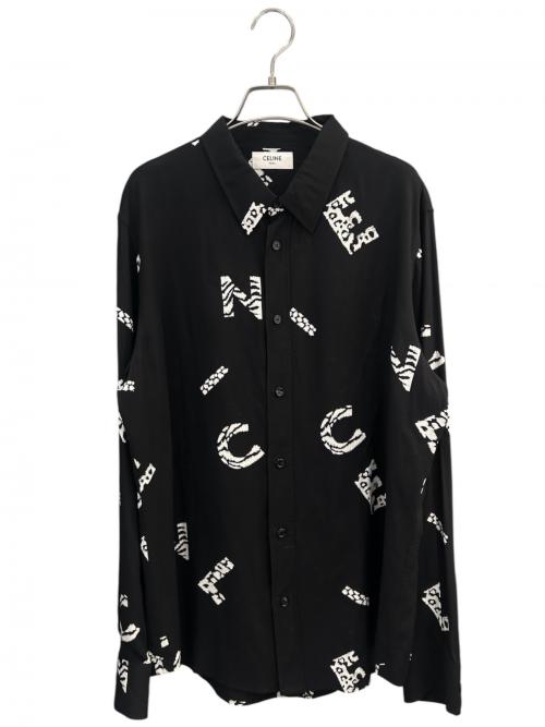 CELINE（セリーヌ）CELINE (セリーヌ) ロゴシャツ ブラック サイズ:41の古着・服飾アイテム