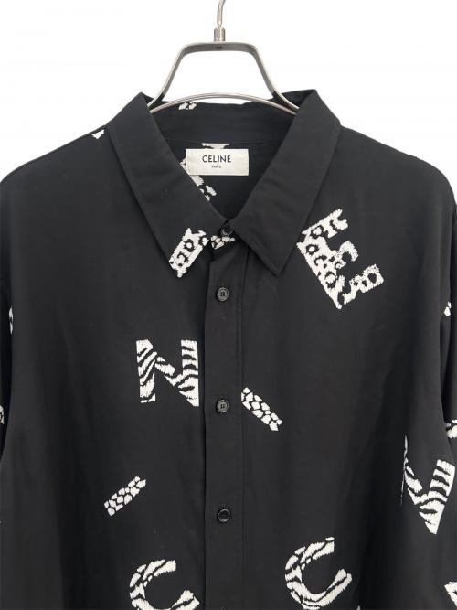 CELINE（セリーヌ）CELINE (セリーヌ) ロゴシャツ ブラック サイズ:41の古着・服飾アイテム