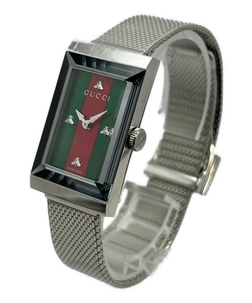 GUCCI（グッチ）GUCCI (グッチ) G-Frame Watch/G-フレームウォッチ/Ref.147.4/シェリーライン文字盤 グリーン×レッド サイズ:21mmの古着・服飾アイテム