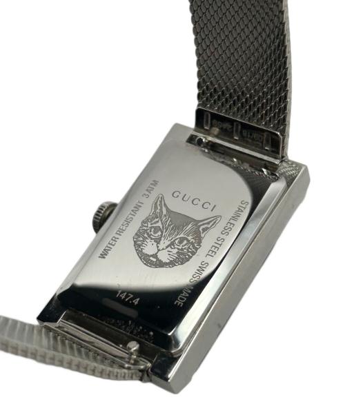 GUCCI（グッチ）GUCCI (グッチ) G-Frame Watch/G-フレームウォッチ/Ref.147.4/シェリーライン文字盤 グリーン×レッド サイズ:21mmの古着・服飾アイテム