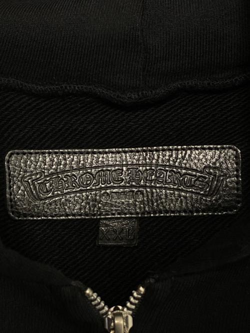 CHROME HEARTS（クロムハーツ）CHROME HEARTS (クロムハーツ) バックホースシューレザーパッチパーカー ブラック サイズ:XXLの古着・服飾アイテム