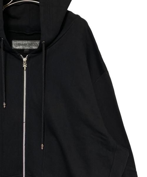 CHROME HEARTS（クロムハーツ）CHROME HEARTS (クロムハーツ) バックホースシューレザーパッチパーカー ブラック サイズ:XXLの古着・服飾アイテム