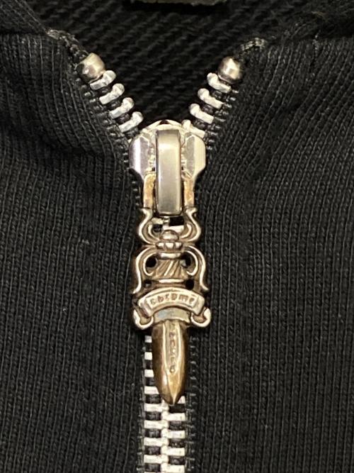 CHROME HEARTS（クロムハーツ）CHROME HEARTS (クロムハーツ) バックホースシューレザーパッチパーカー ブラック サイズ:XXLの古着・服飾アイテム