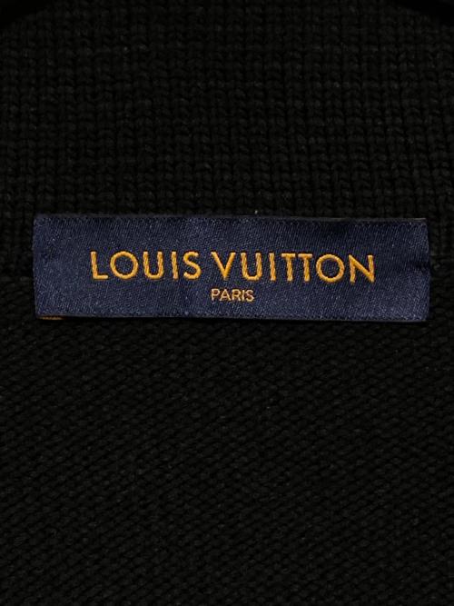 LOUIS VUITTON（ルイ ヴィトン）LOUIS VUITTON (ルイ ヴィトン) ジャイアントモノグラムロゴカーディガン ブラック サイズ:4Lの古着・服飾アイテム