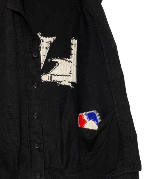 LOUIS VUITTON（ルイ ヴィトン）LOUIS VUITTON (ルイ ヴィトン) ジャイアントモノグラムロゴカーディガン ブラック サイズ:4Lの古着・服飾アイテム