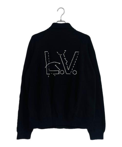 LOUIS VUITTON（ルイ ヴィトン）LOUIS VUITTON (ルイ ヴィトン) LOUIS VUITTON × NBA ジャイアントモノグラムロゴ カーディガン ブラック サイズ:4Lの古着・服飾アイテム