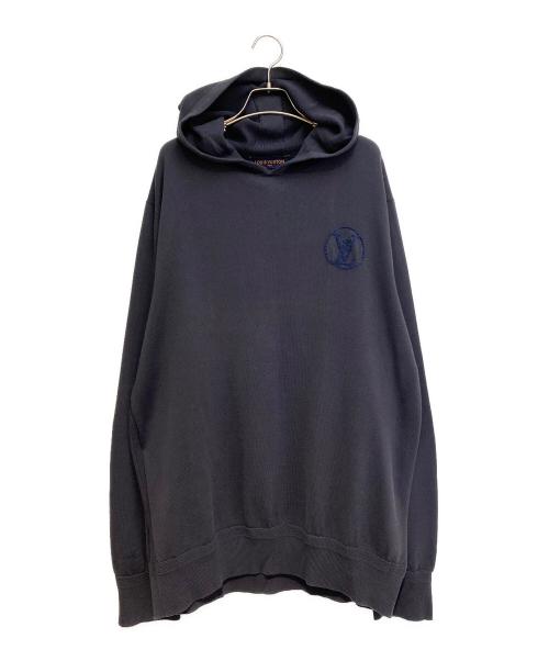 LOUIS VUITTON（ルイ ヴィトン）LOUIS VUITTON (ルイ ヴィトン) サークルロゴ プルオーバーニットパーカー ネイビー サイズ:4Lの古着・服飾アイテム