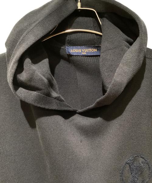 LOUIS VUITTON（ルイ ヴィトン）LOUIS VUITTON (ルイ ヴィトン) サークルロゴ プルオーバーニットパーカー ネイビー サイズ:4Lの古着・服飾アイテム