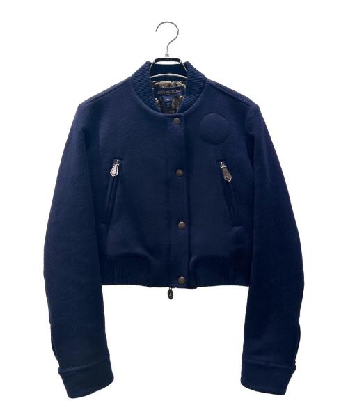LOUIS VUITTON（ルイ ヴィトン）LOUIS VUITTON (ルイ ヴィトン) カシミヤジップボタンブルゾン ネイビー サイズ:36の古着・服飾アイテム