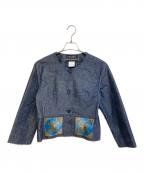 CHANELシャネル）の古着「スパンコールデニムジャケット」｜ネイビー