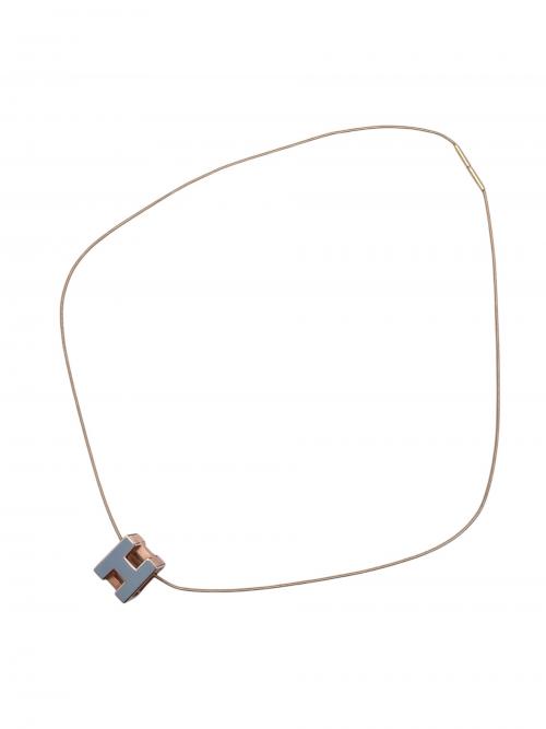 HERMES（エルメス）HERMES (エルメス) Hキューブネックレス スカイブルー サイズ:-の古着・服飾アイテム